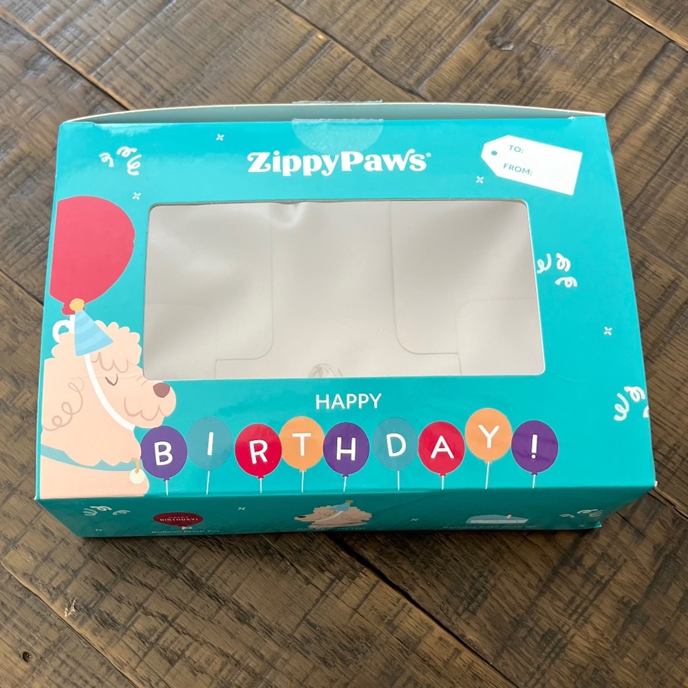 NEW! Zippy Paws Pet Dog Pup Birthday/Celebration Box (Empty)